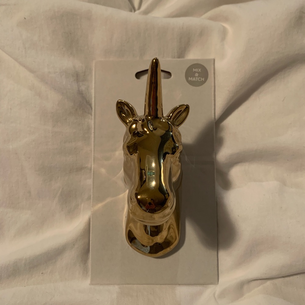 Gold unicorn wall hook